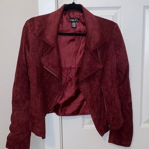 Maroon, suede jacket
